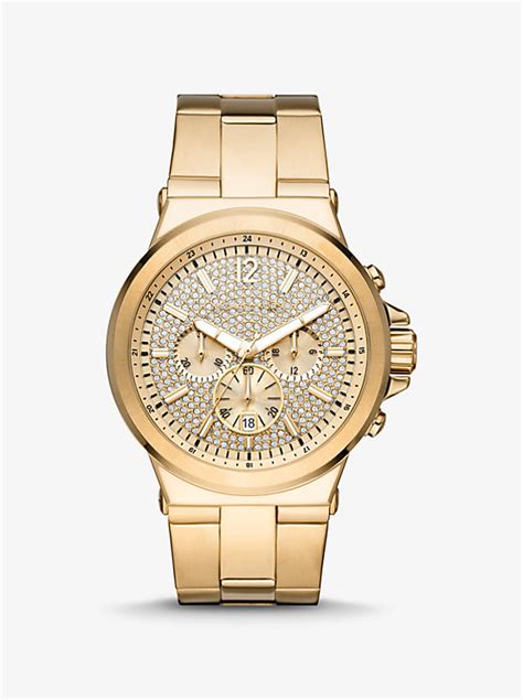 oversized dylan gold tone watch